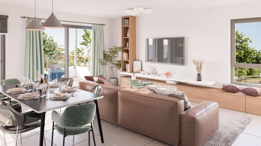 Appartement neuf au calme T3 de 62.7 m² – LOT C114